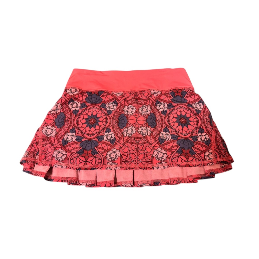 Lululemon Athletica Pink Blue Ruffled Shorts